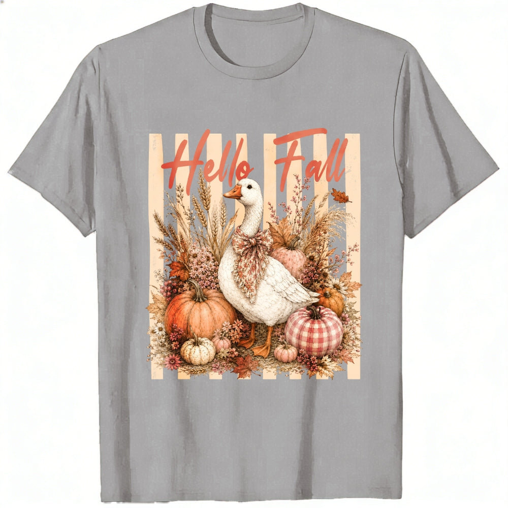 Fall Harvest Goose Hello Fall Classic T-Shirt