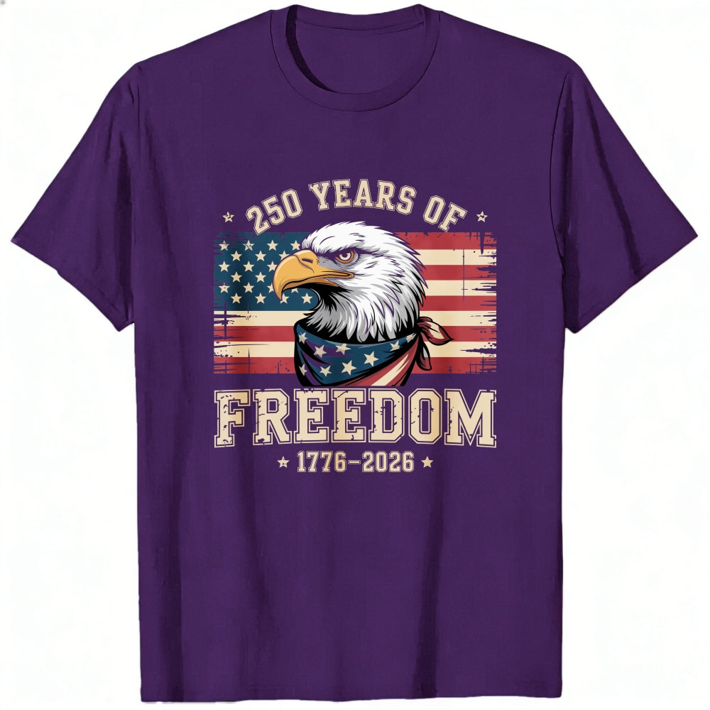 American Eagle Patriotic Design Classic T-Shirt 250 Years Of Freedom 1776 2026