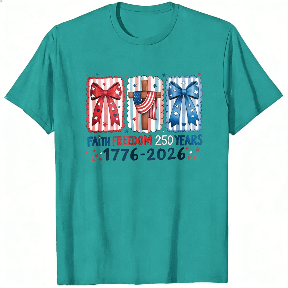 Patriotic Faith Freedom 250 Years 1776 2026 Classic T-Shirt