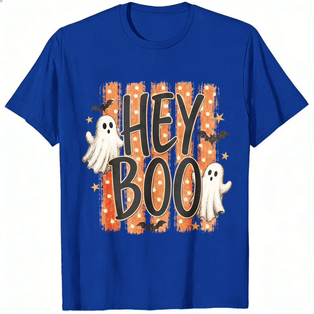 Cute Halloween Ghost Bat Hey Boo Classic T-Shirt