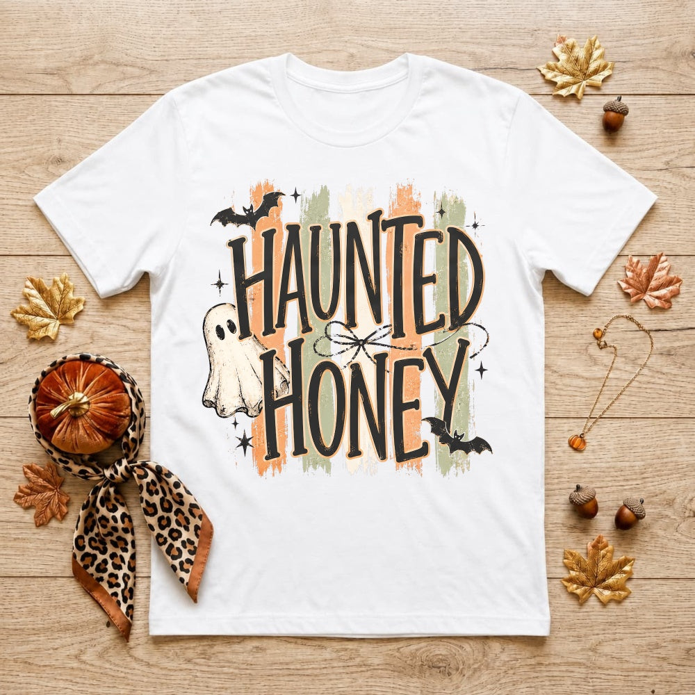 Halloween Haunted Honey Ghost Bat Classic T-Shirt