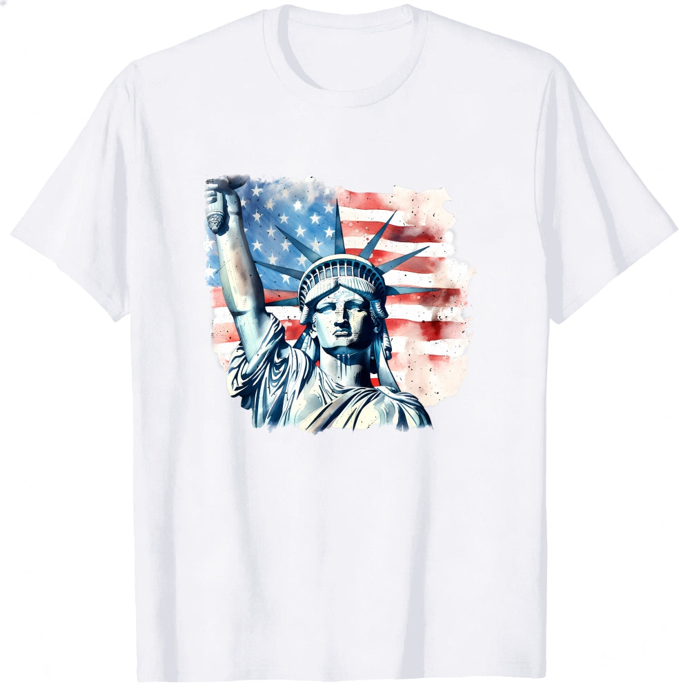 American Flag Statue Of Liberty Classic T-Shirt