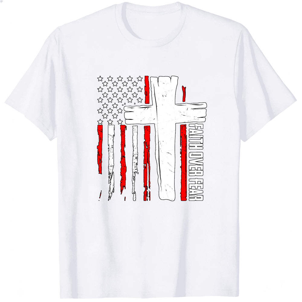 American Flag Cross Design Classic T-Shirt