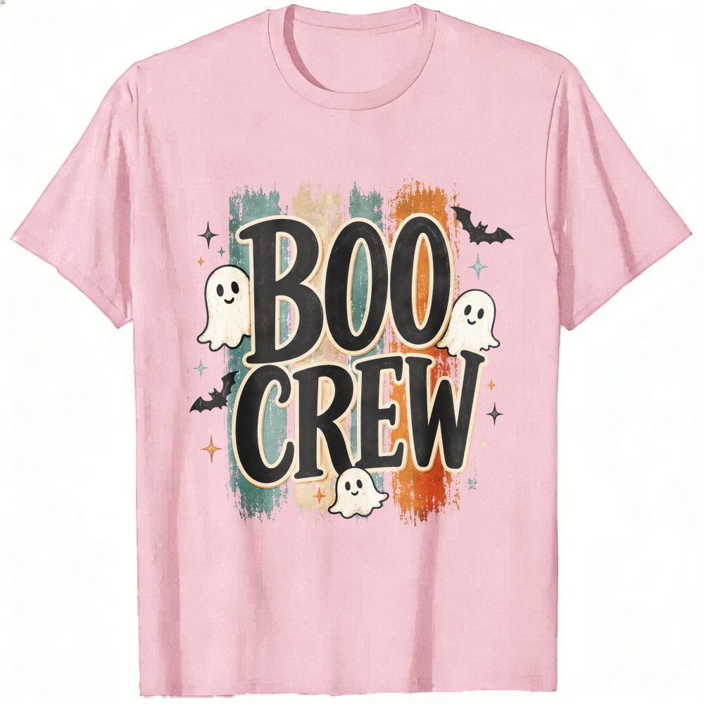 Halloween Retro Boo Crew Ghosts Bats Classic T-Shirt