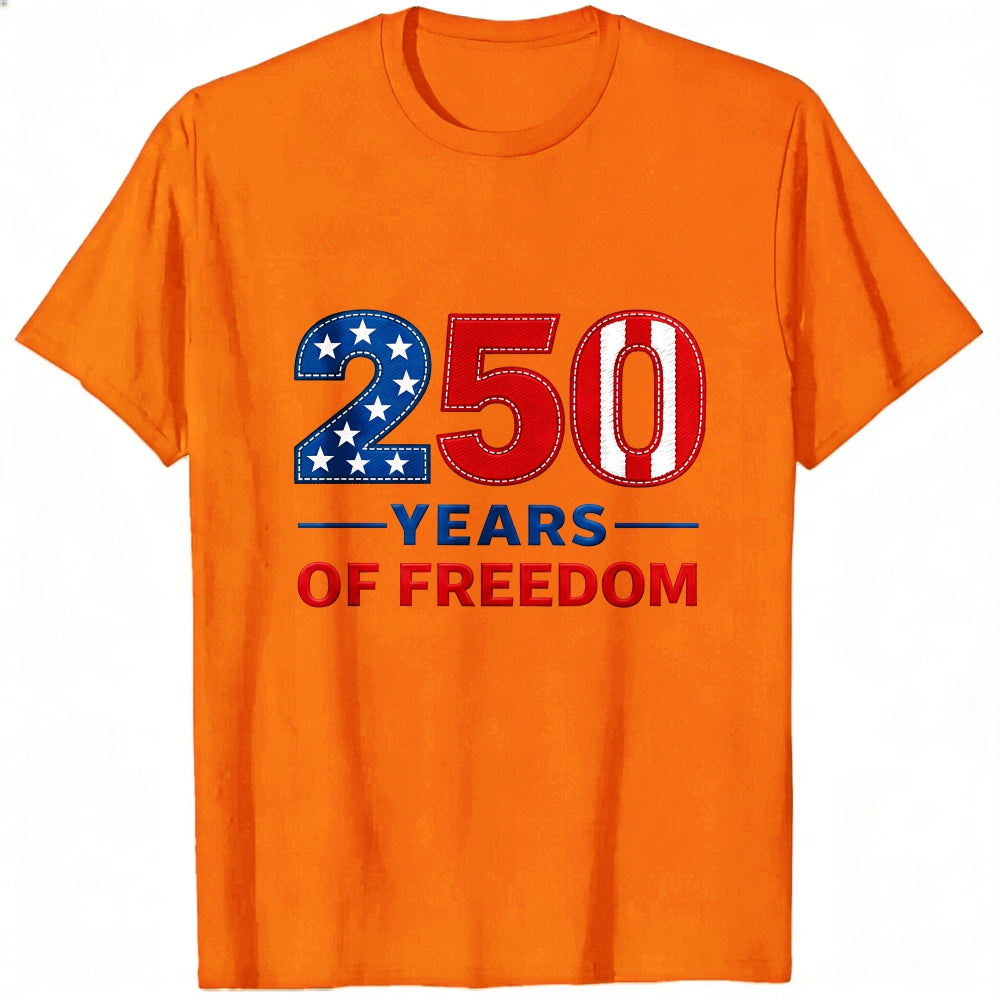 Patriotic American Flag Design Classic T-Shirt 250 Years Of Freedom
