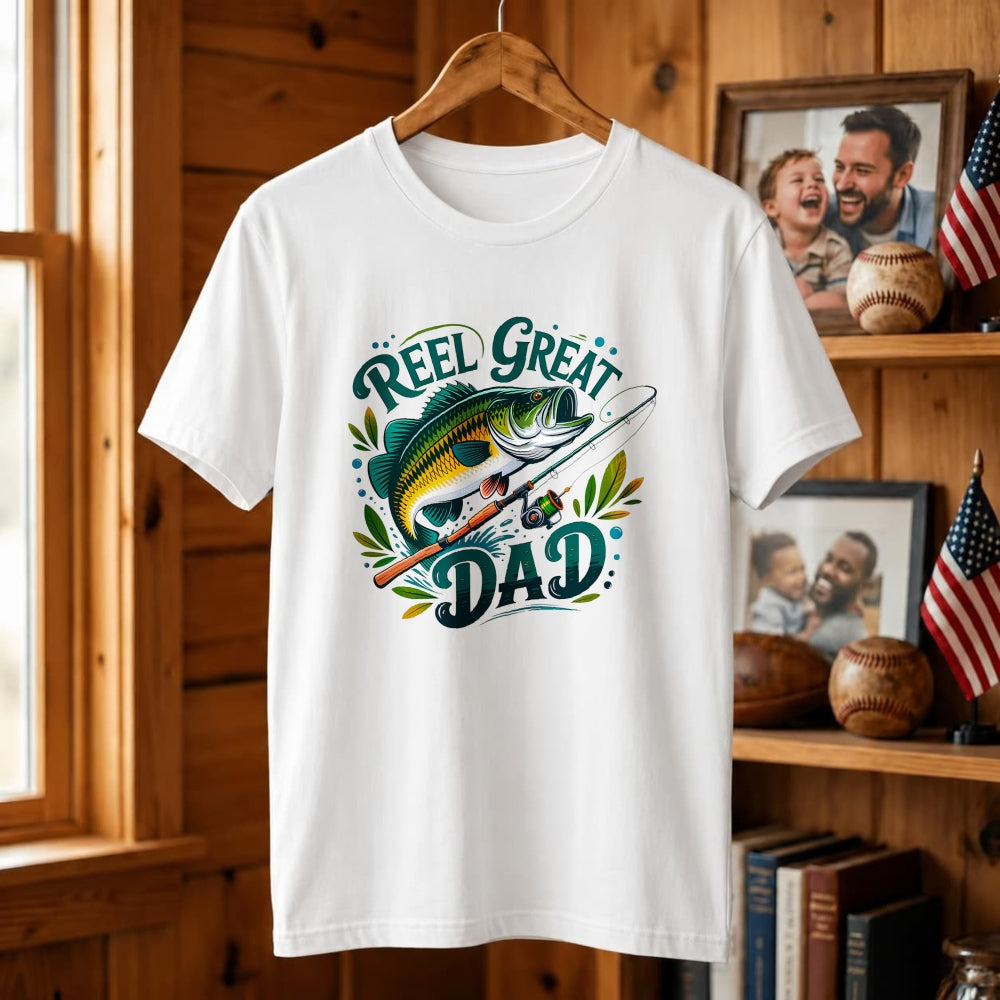 Fishing Theme Classic T-Shirt Reel Great Dad