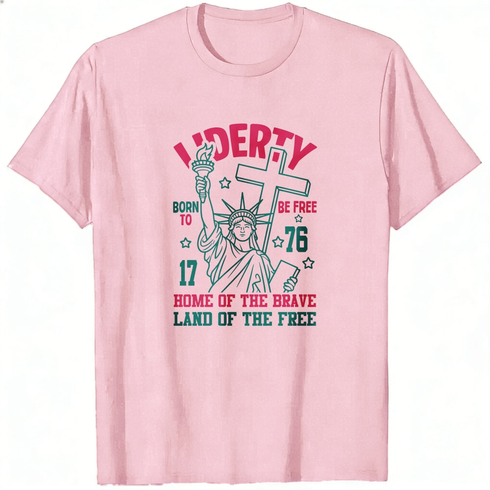 American Patriotic Design Classic T-Shirt Liberty Statue And Slogan