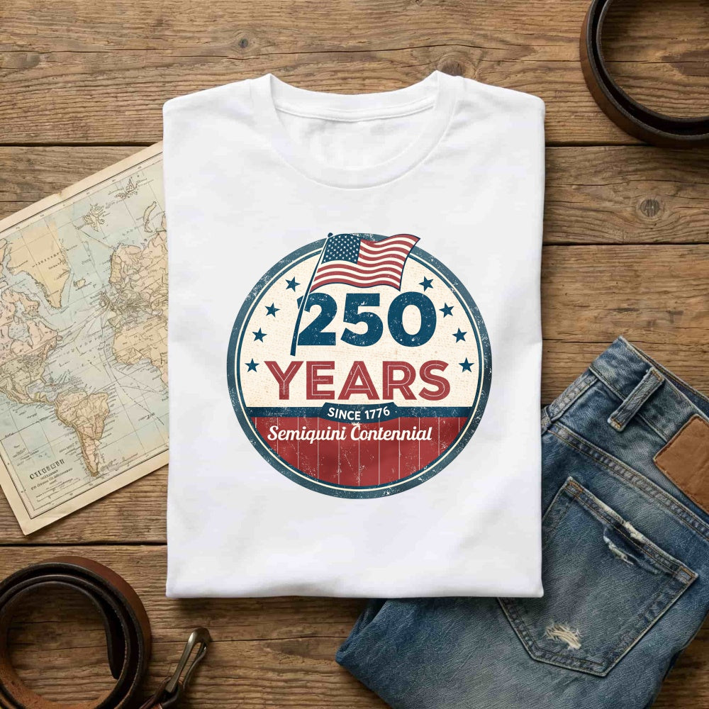 Patriotic American Flag Design Classic T-Shirt 250 Years Since 1776 Semiquincentennial