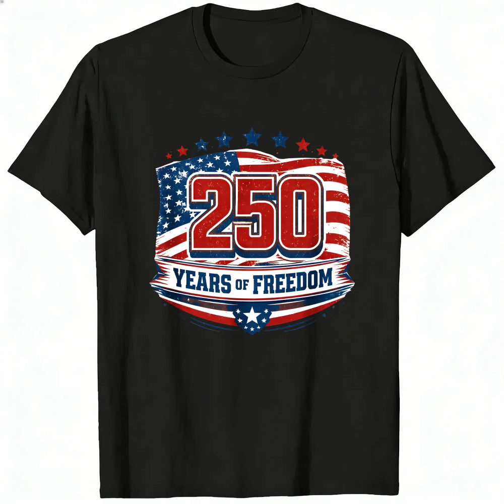 Patriotic American Flag Design Classic T-Shirt 250 Years Of Freedom