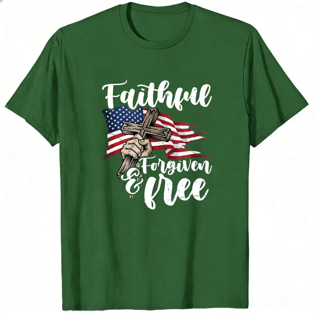 Patriotic Christian Faithful And Free Classic T-Shirt