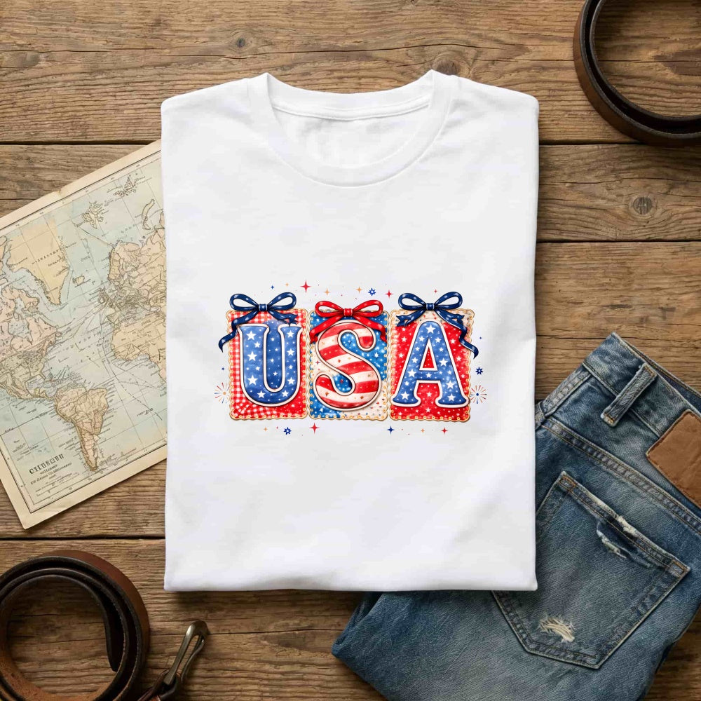 Patriotic Usa Flag Design Classic T-Shirt