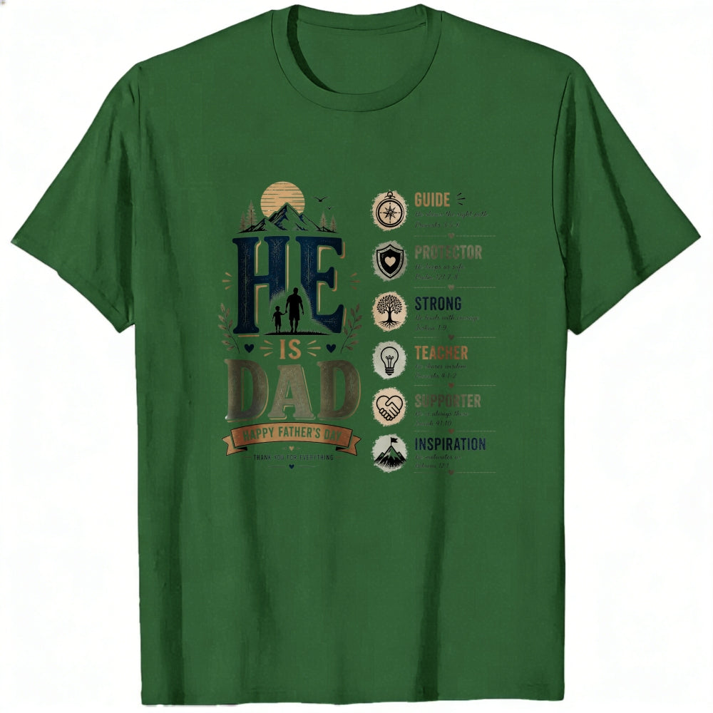 Retro Typography Classic T-Shirt He Is Dad Father's Day Design