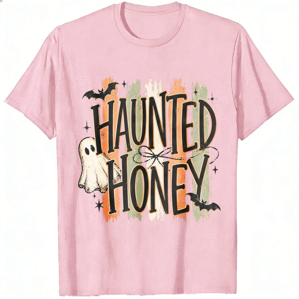 Halloween Haunted Honey Ghost Bat Classic T-Shirt
