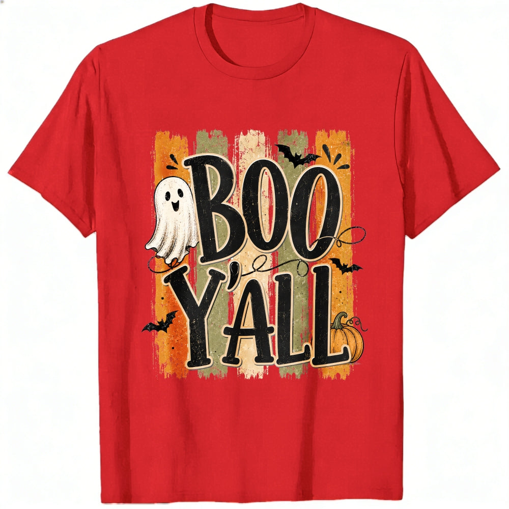 Vintage Halloween Boo Yall Ghost Pumpkin Bat Classic T-Shirt