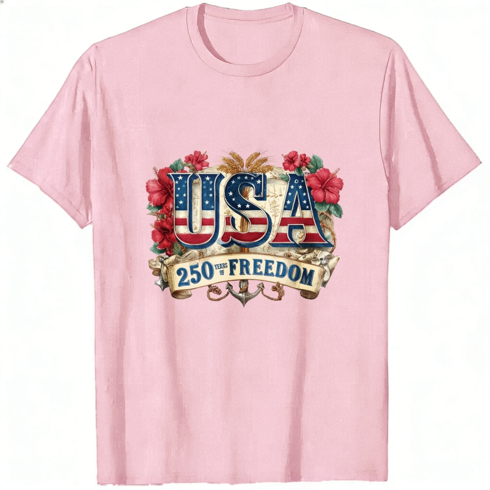 Patriotic American Flag Design Classic T-Shirt USA 250 Years Freedom