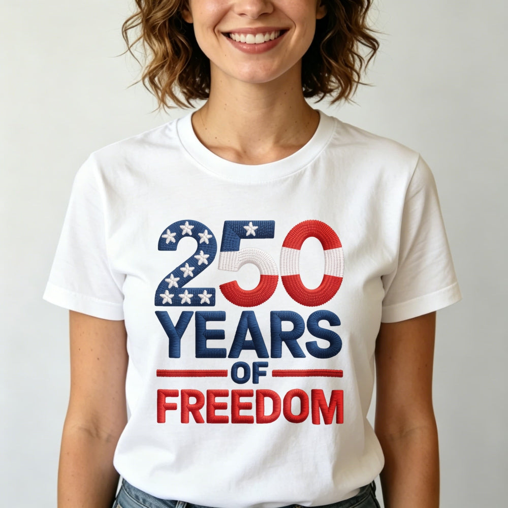 Patriotic American Flag Design Classic T-Shirt 250 Years Of Freedom