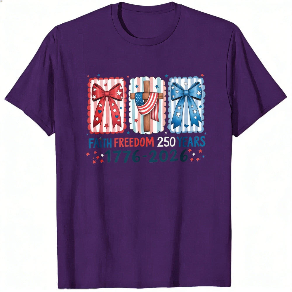 Patriotic Faith Freedom 250 Years 1776 2026 Classic T-Shirt