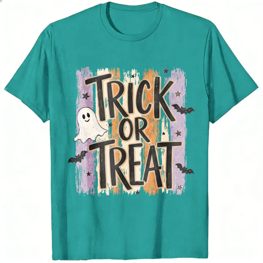 Halloween Trick Or Treat Ghost Bat Classic T-Shirt