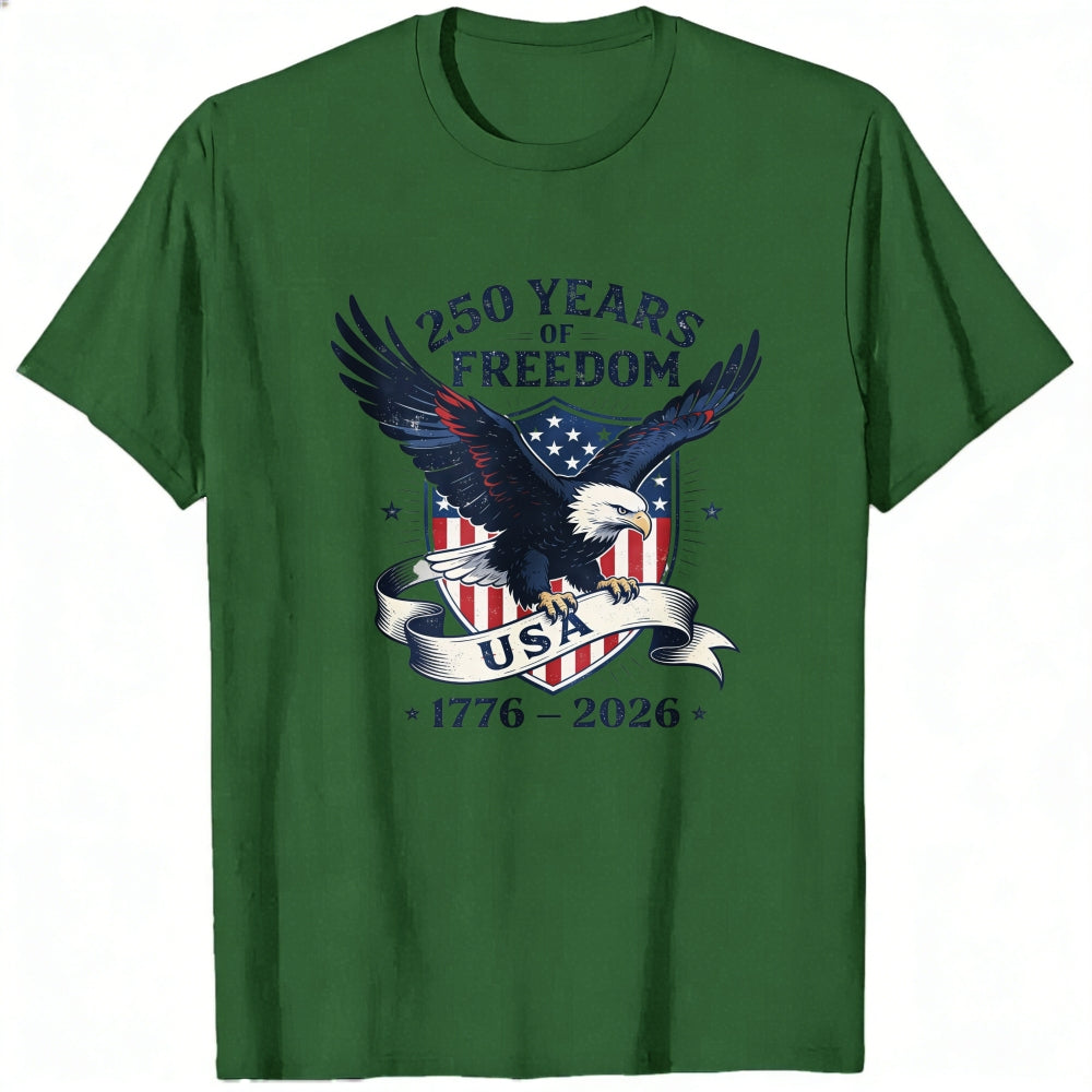 Patriotic Eagle Design Classic T-Shirt 250 Years Of Freedom Usa 1776 2026