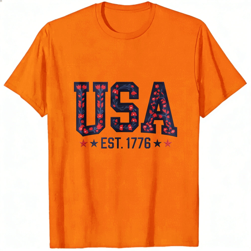 Patriotic Usa Flag Pattern Classic T-Shirt
