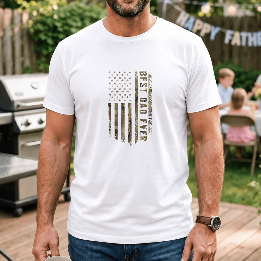 American Flag Camouflage Best Dad Ever Classic T-Shirt