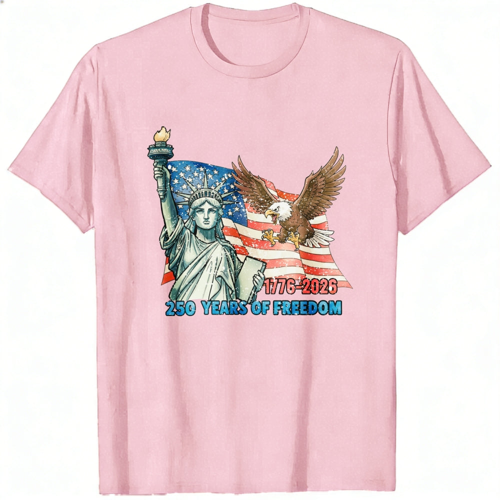 Patriotic American Flag Statue Of Liberty Eagle Classic T-Shirt 250 Years Of Freedom 1776 2026
