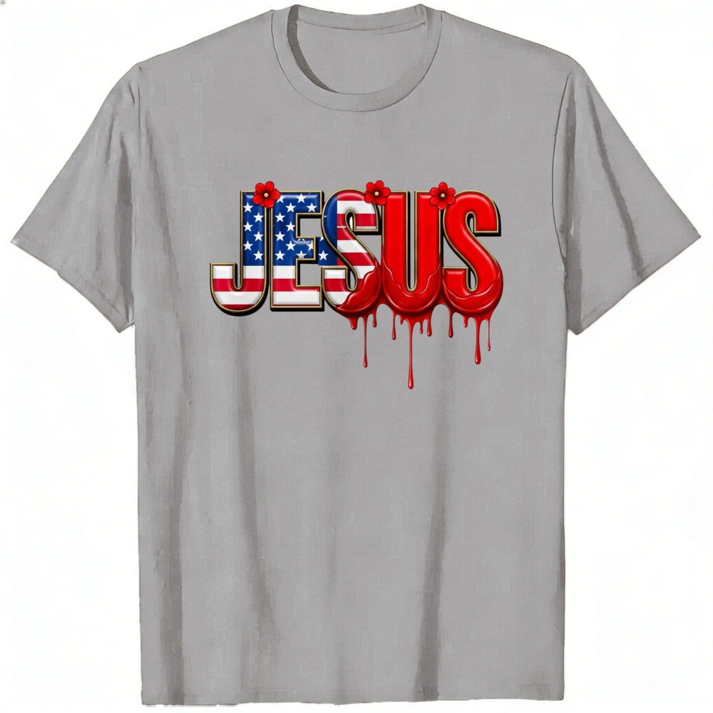 Patriotic Jesus American Flag Classic T-Shirt