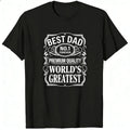 Black Classic T-Shirt Best Dad No 1 Forever Premium Quality World's Greatest