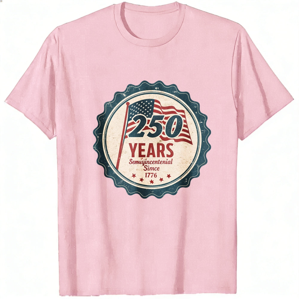 Patriotic American Flag 250 Years Semi Bicentennial Since 1776 Classic T-Shirt