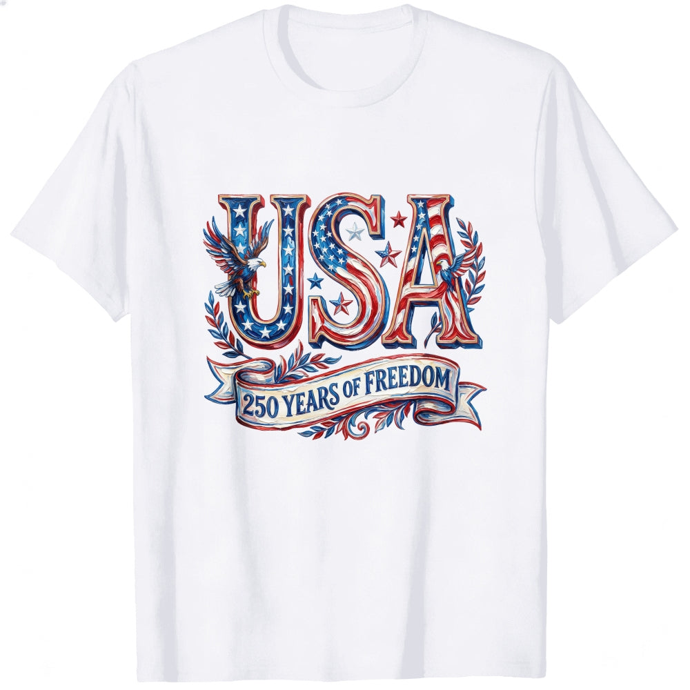 Patriotic American Flag Design Classic T-Shirt Usa 250 Years Of Freedom