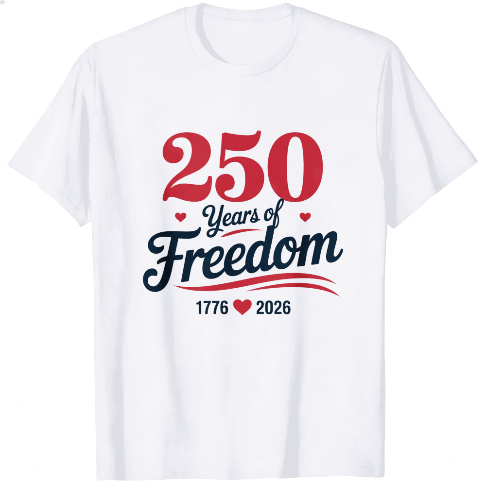 Patriotic American Independence Day 250 Years Of Freedom Classic T-Shirt