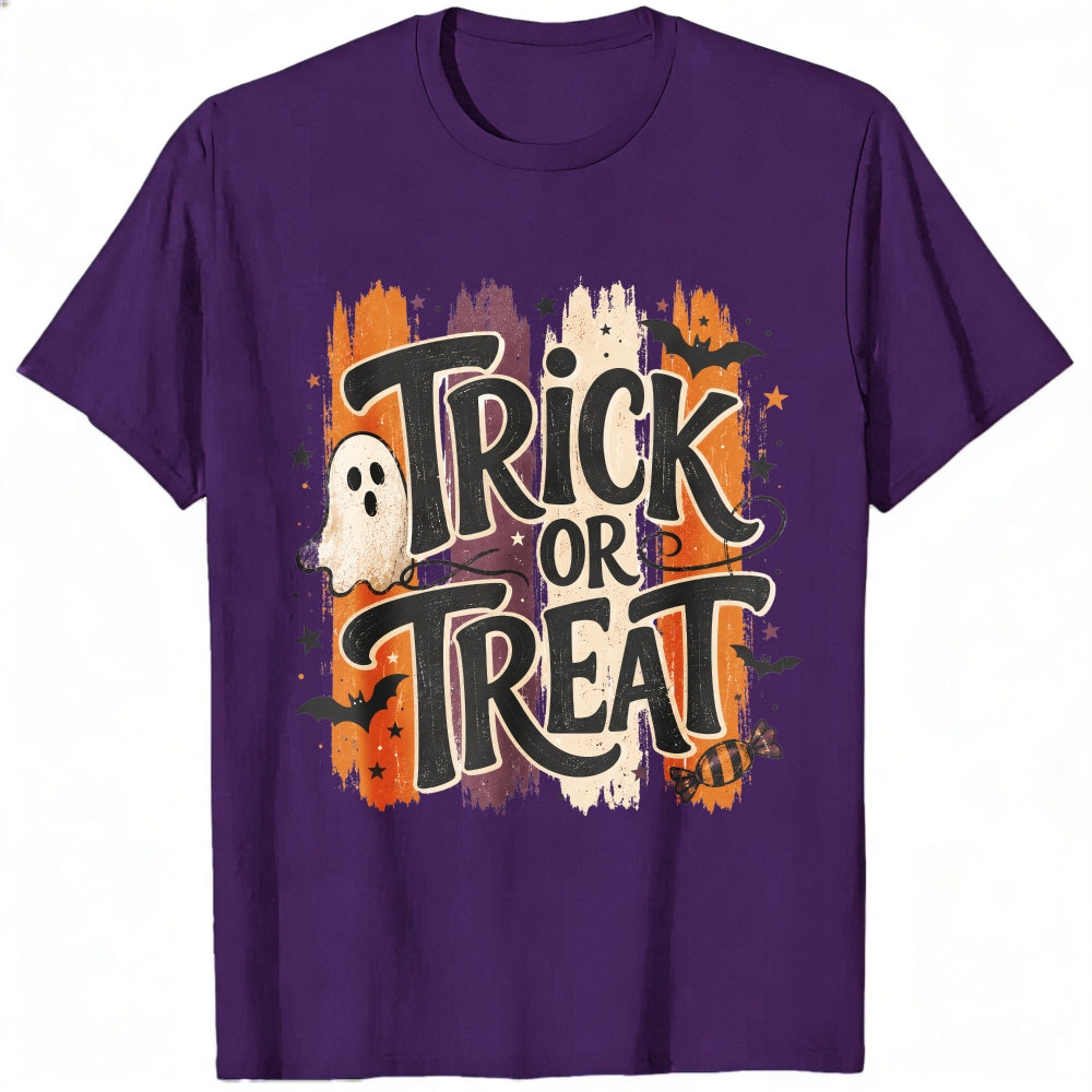Halloween Vintage Trick Or Treat Ghost Bat Classic T-Shirt