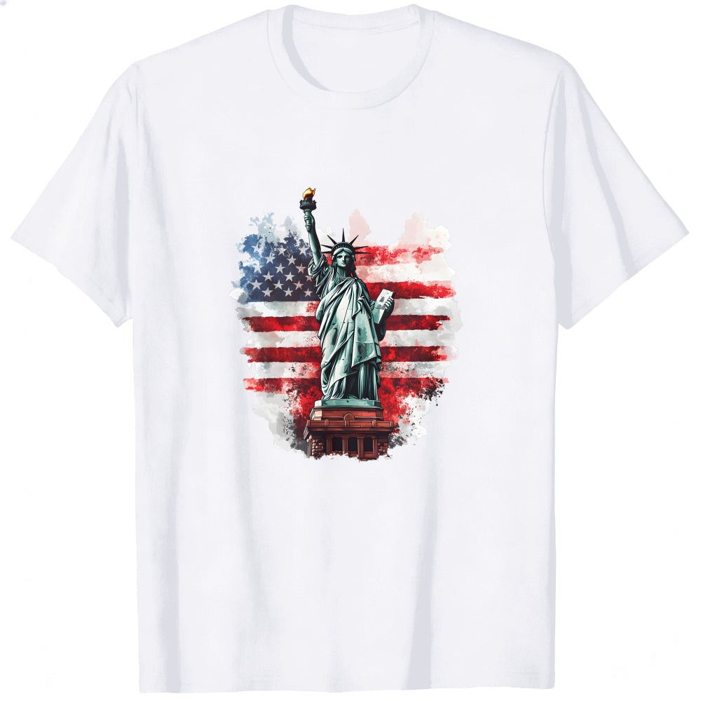 American Flag Statue Of Liberty Classic T-Shirt