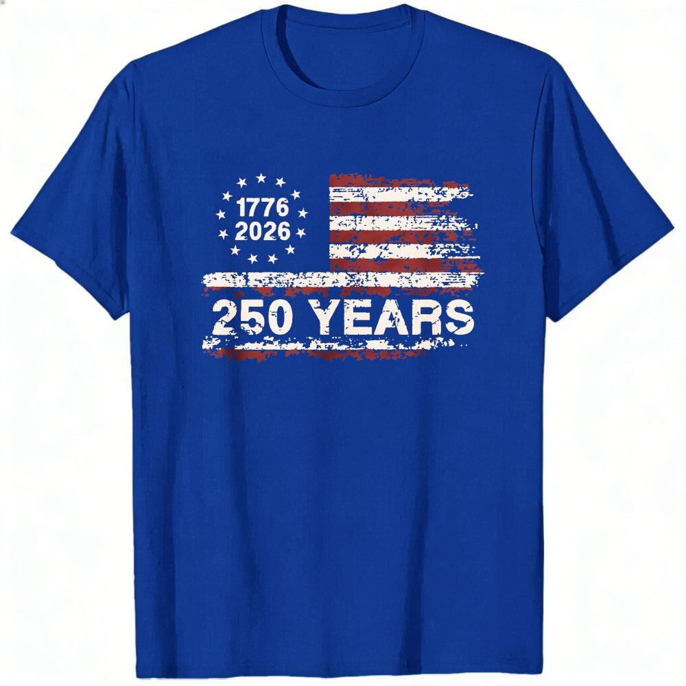 Patriotic American Flag Design Classic T-Shirt 1776 2026 250 Years Celebration