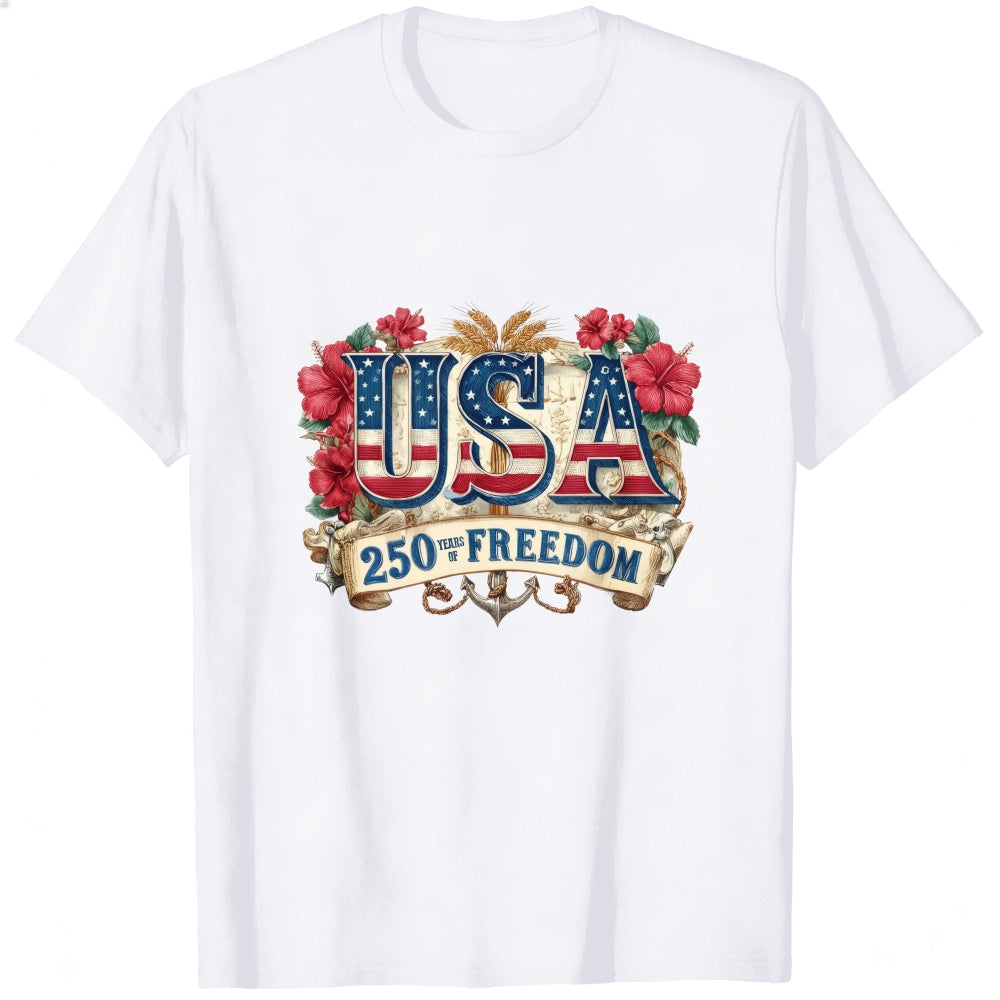 Patriotic American Flag Design Classic T-Shirt USA 250 Years Freedom
