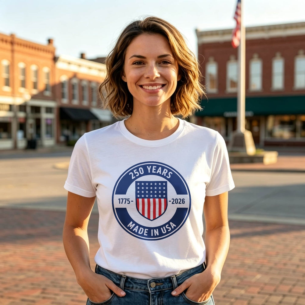 Patriotic American Flag Design Classic T-Shirt 250 Years 1775 2026 Made In Usa