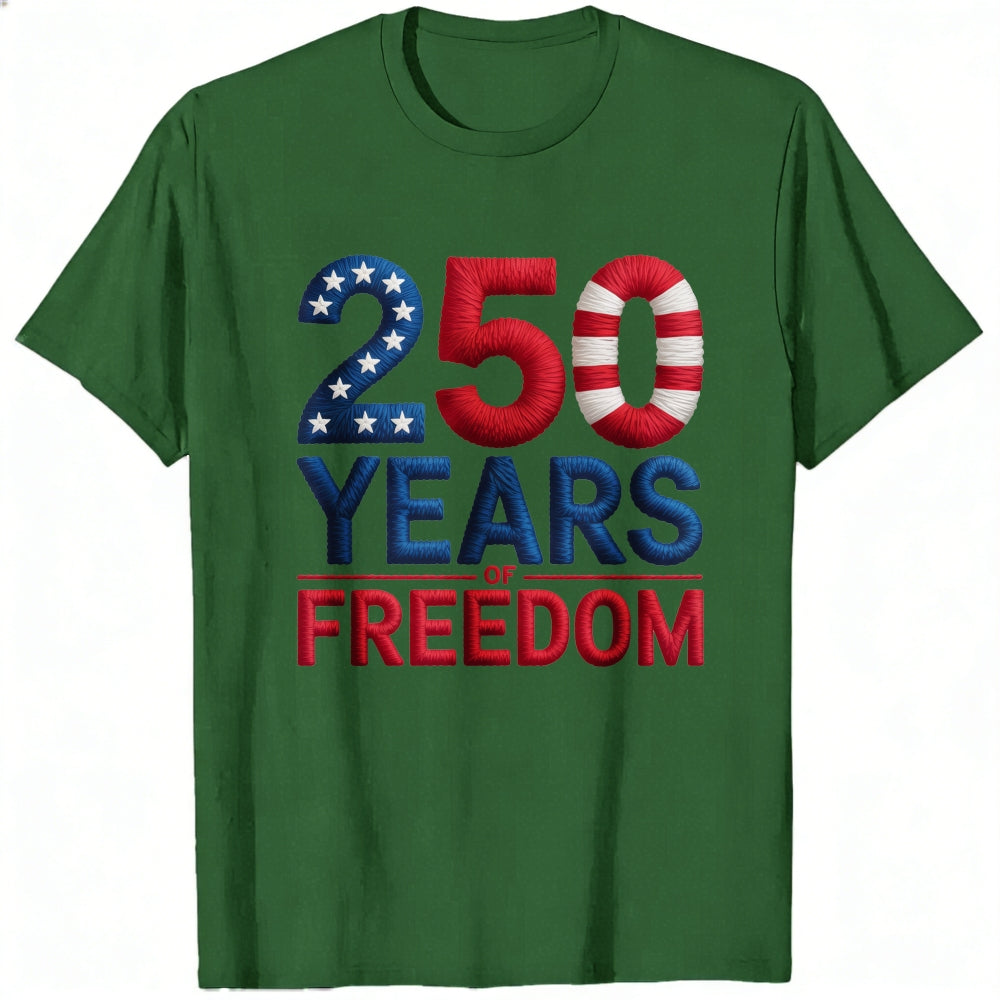 Patriotic American Flag Design Classic T-Shirt 250 Years Of Freedom