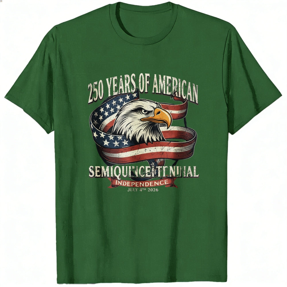 Patriotic American Eagle Design Classic T-Shirt 250 Years Of American Semi Quincentennial Independence July 4th 2026