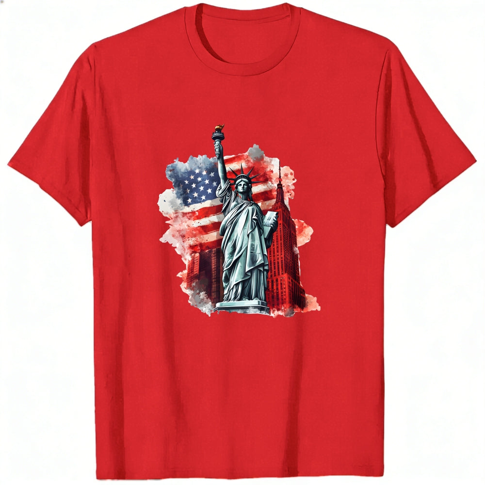 American Flag Statue Of Liberty Classic T-Shirt