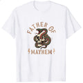Graphic Design Classic T-Shirt Father Of Mayhem Snake And Skull