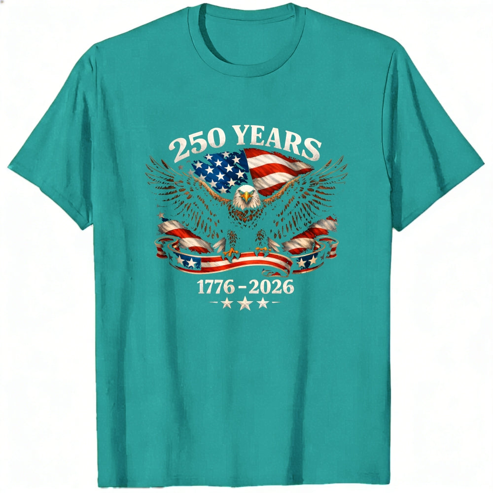 Patriotic Eagle American Flag 250 Years 1776 2026 Classic T-Shirt