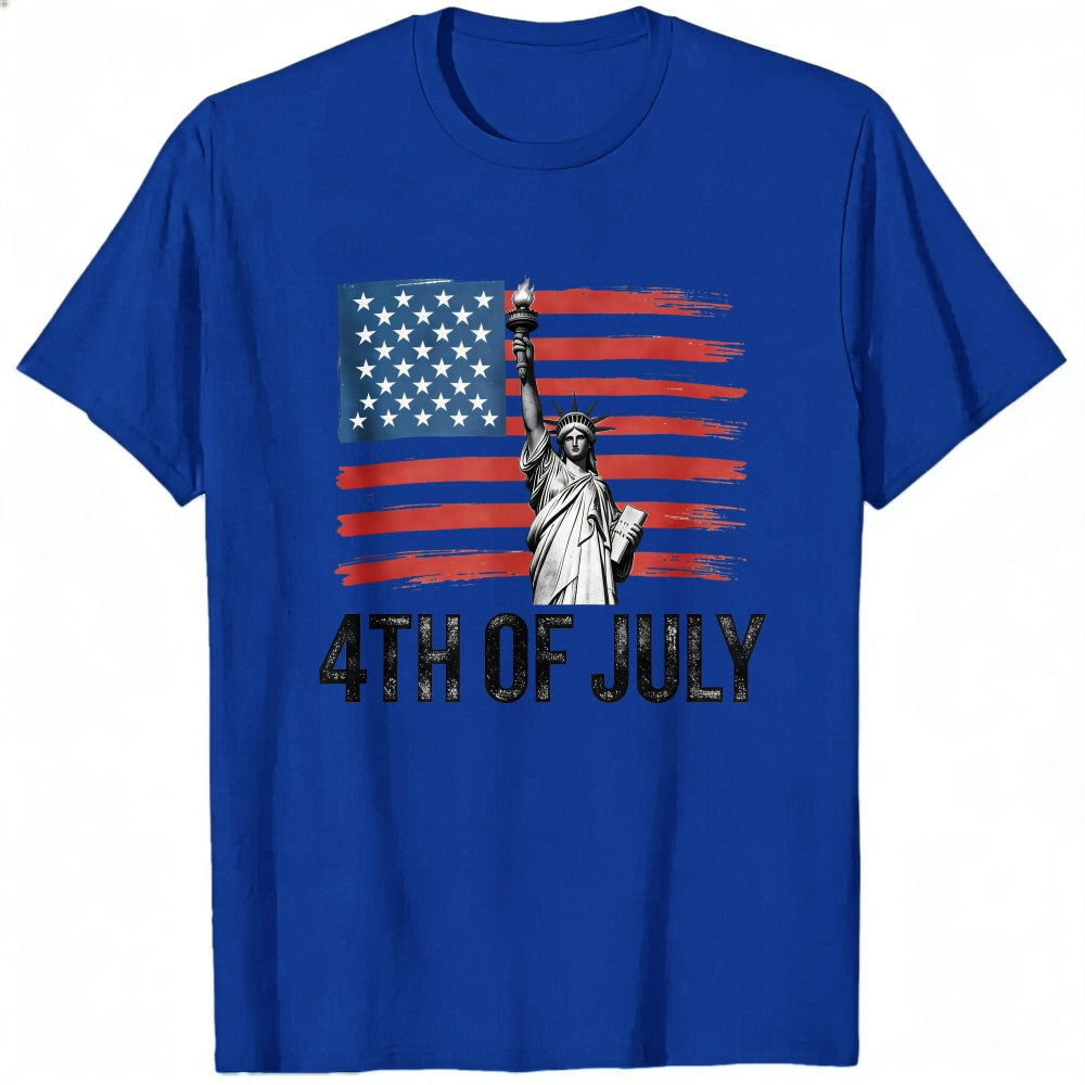 Patriotic American Flag Statue Of Liberty Classic T-Shirt 4th Of July