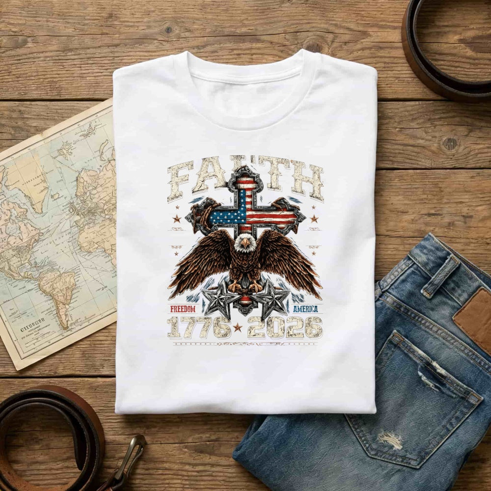 American Eagle Cross Faith Freedom Classic T-Shirt