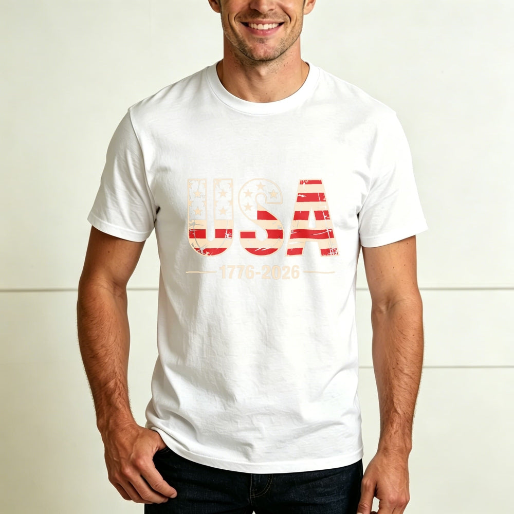 Patriotic Usa Flag Design Classic T-Shirt 1776 2026