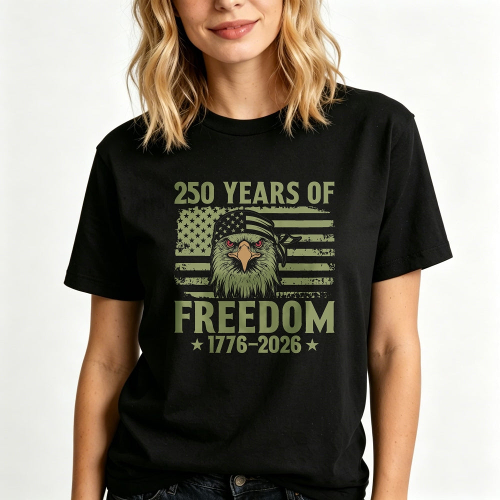 Patriotic Eagle American Flag Classic T-Shirt 250 Years Of Freedom 1776 2026