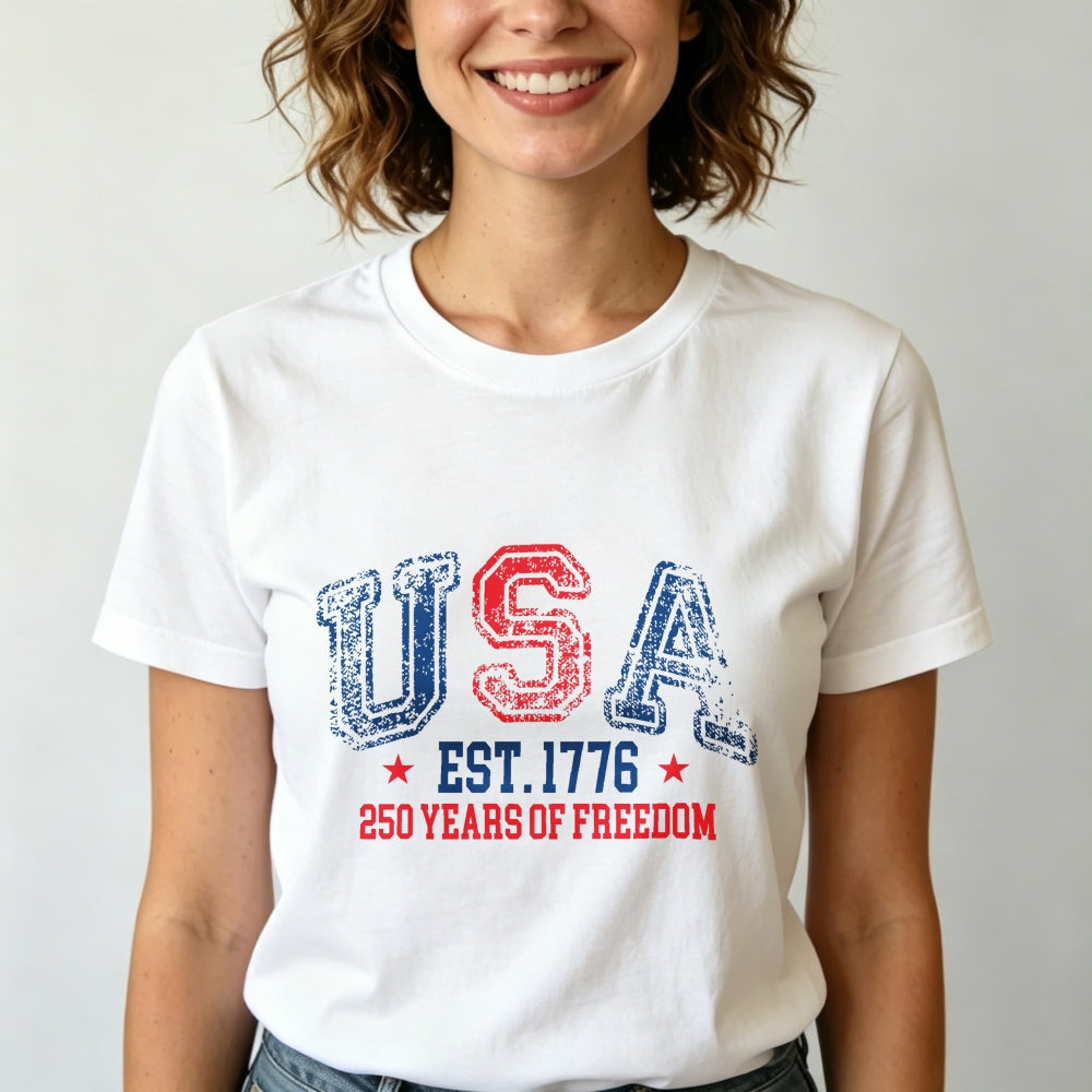 Patriotic Usa Flag Design Classic T-Shirt 250 Years Of Freedom