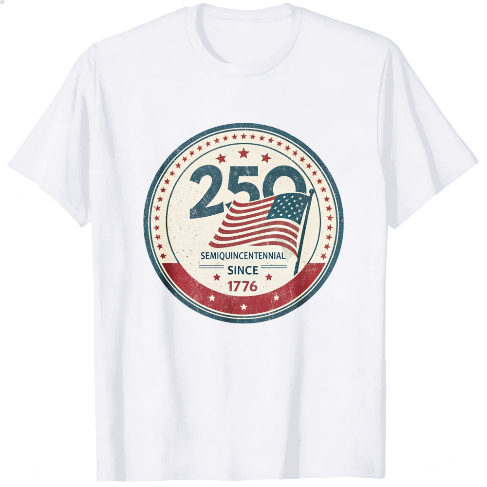 Patriotic American Flag Design Classic T-Shirt 250th SemiQuincentennial Since 1776