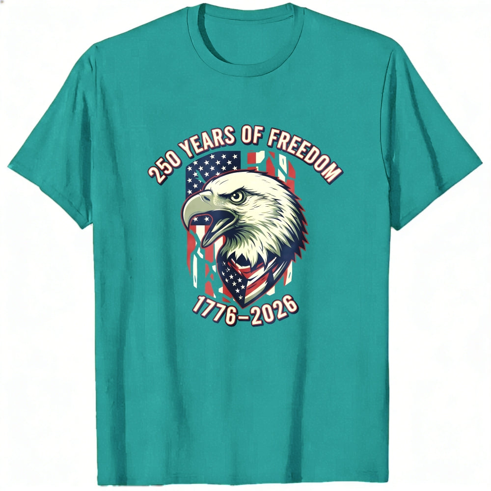 American Eagle Patriotic Design Classic T-Shirt 250 Years Of Freedom 1776 2026