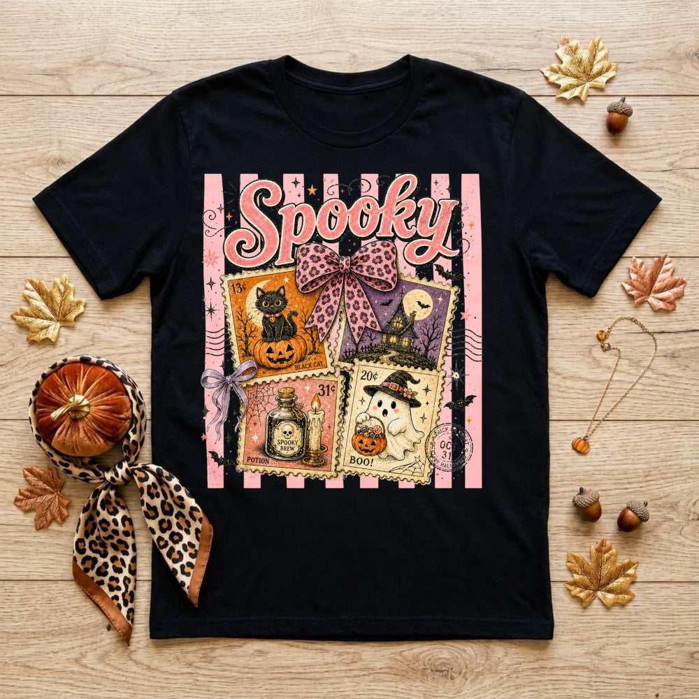 Vintage Halloween Spooky Stamps Classic T-Shirt