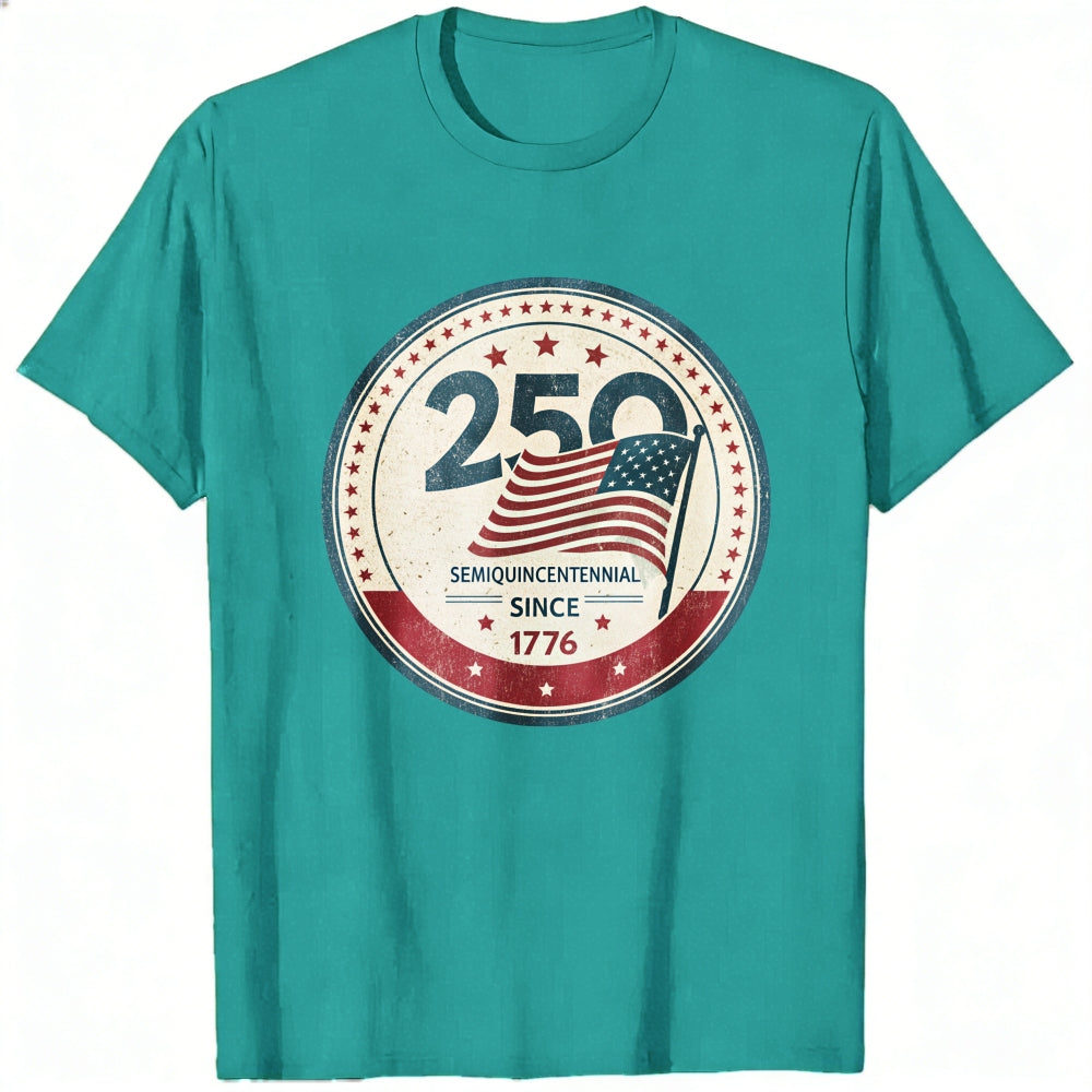 Patriotic American Flag Design Classic T-Shirt 250th SemiQuincentennial Since 1776